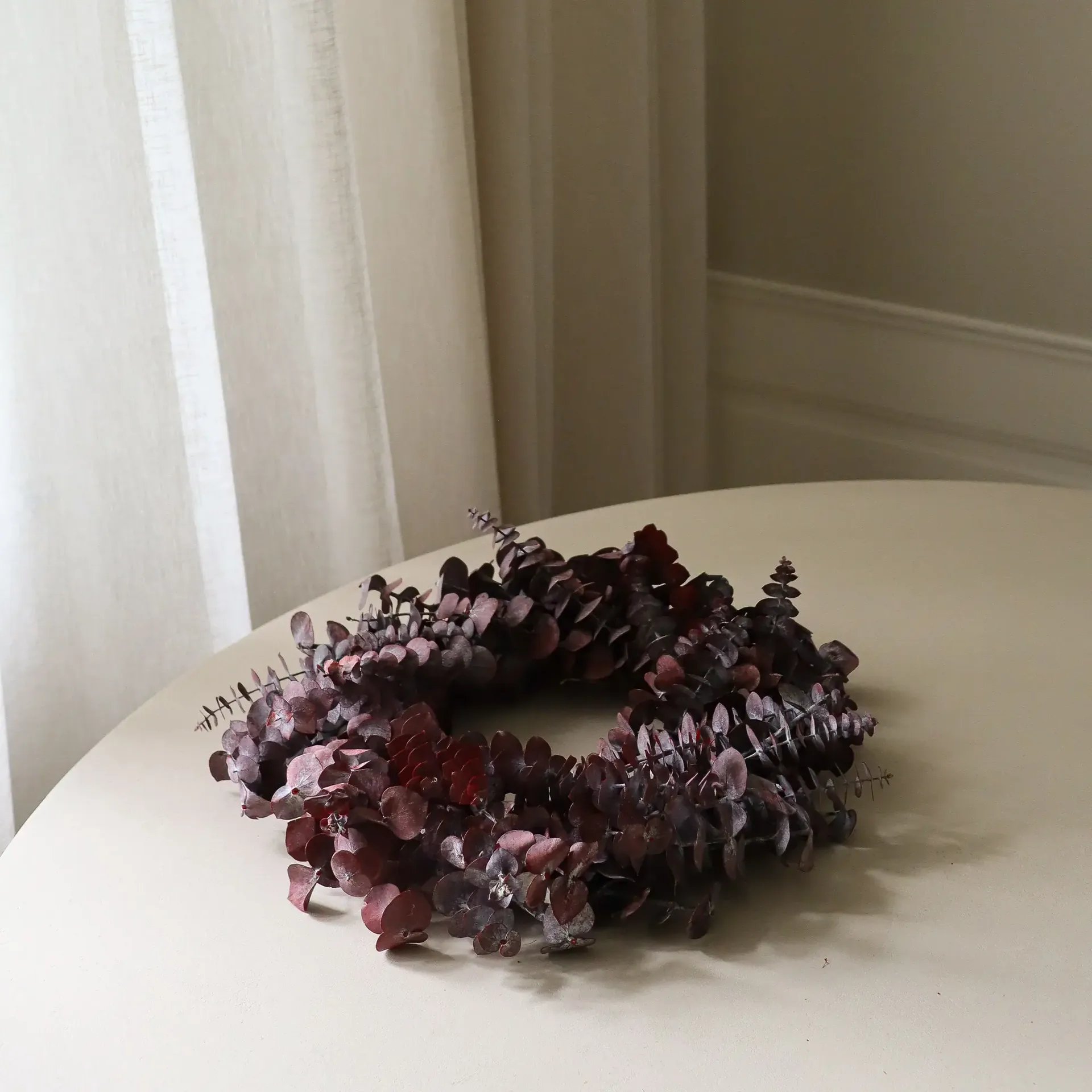 Eucalyptus Wreath coroa, Vermelho escuro, Ø40 cm Botané