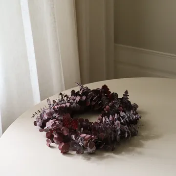 Eucalyptus Wreath coroa - Vermelho escuro, Ø40 cm - Botané