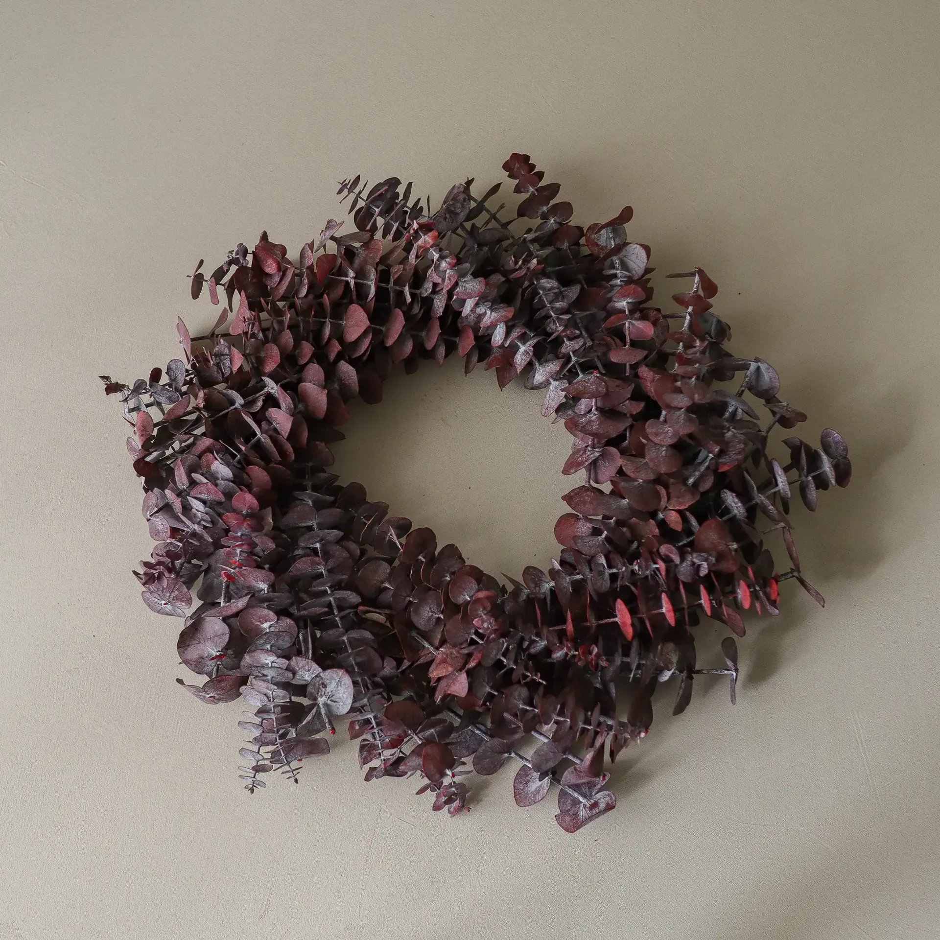 Eucalyptus Wreath coroa, Vermelho escuro, Ø40 cm Botané