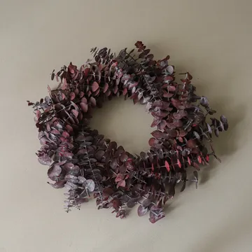 Eucalyptus Wreath coroa - Vermelho escuro, Ø40 cm - Botané