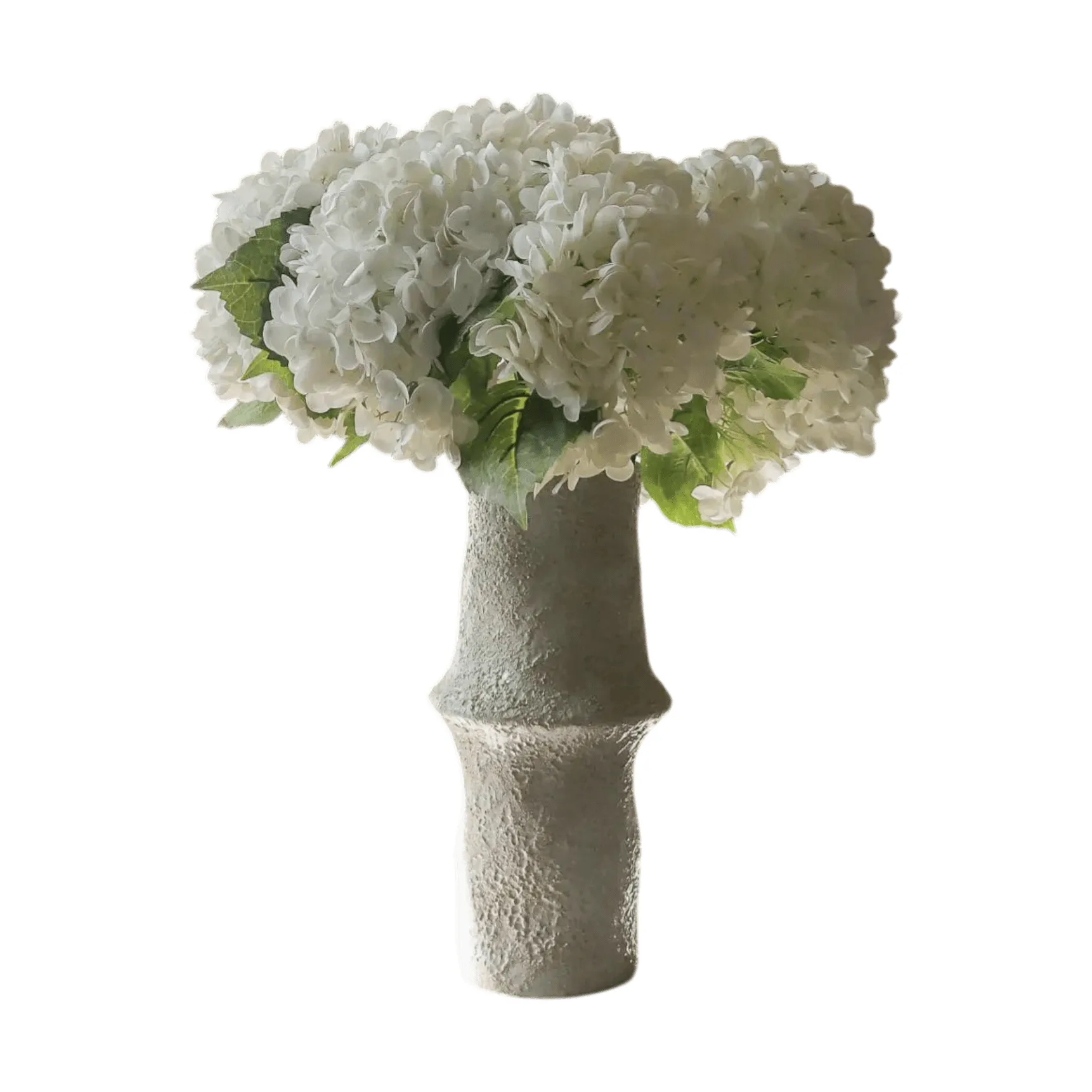 Hortênsia buquê artificial, Branco, 7 unid. Botané