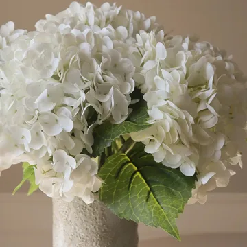 Hortênsia buquê artificial - Branco, 7 unid. - Botané