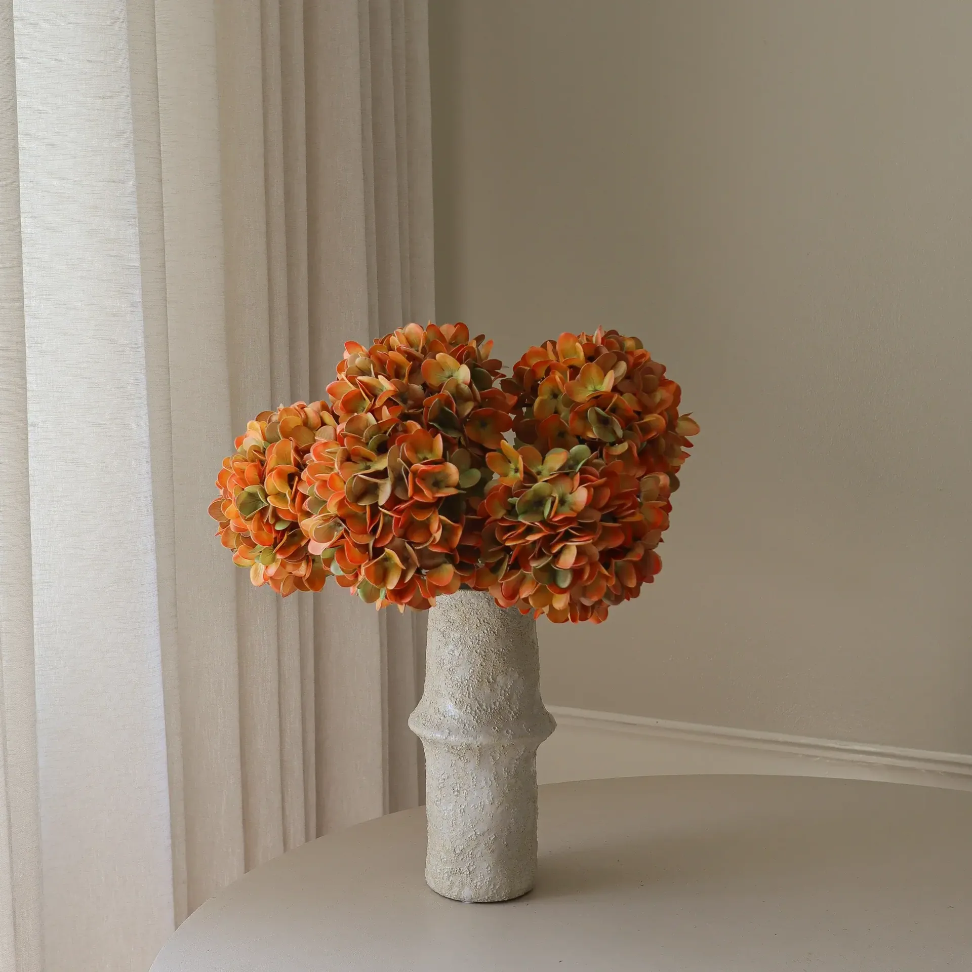 Hortênsia buquê artificial, Orange, 60 cm, 6 unid. Botané