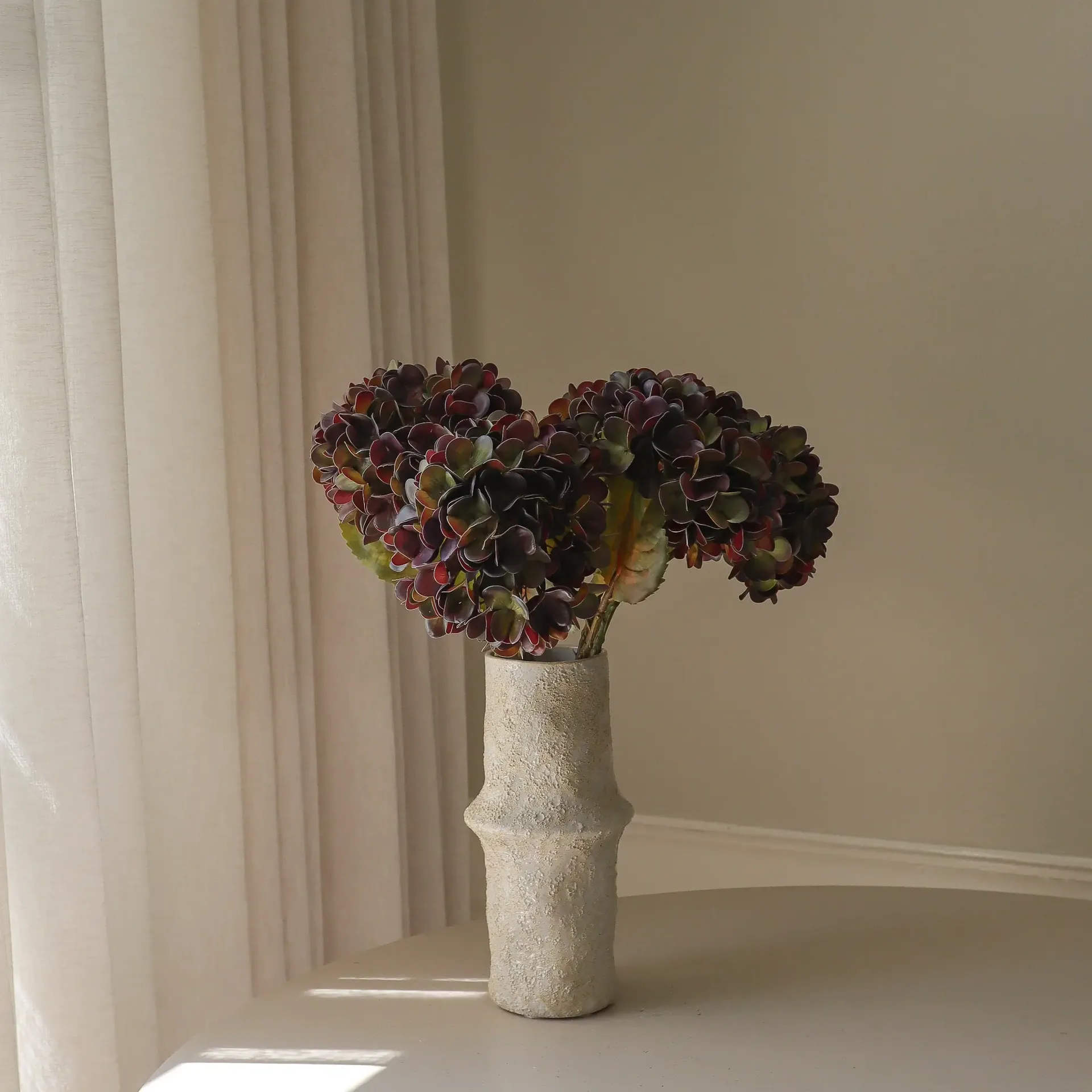 Hortênsia buquê artificial, Roxo suave, 60, 6 unid. Botané