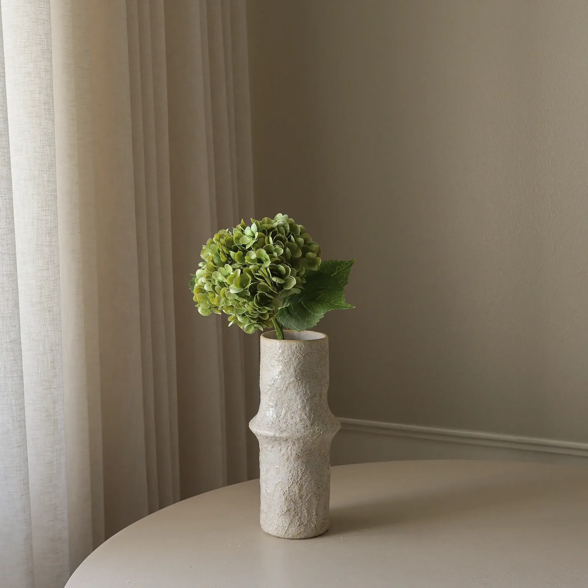 Hortensia flor artificial, Verde-musgo, 51 cm, 1 unidade Botané