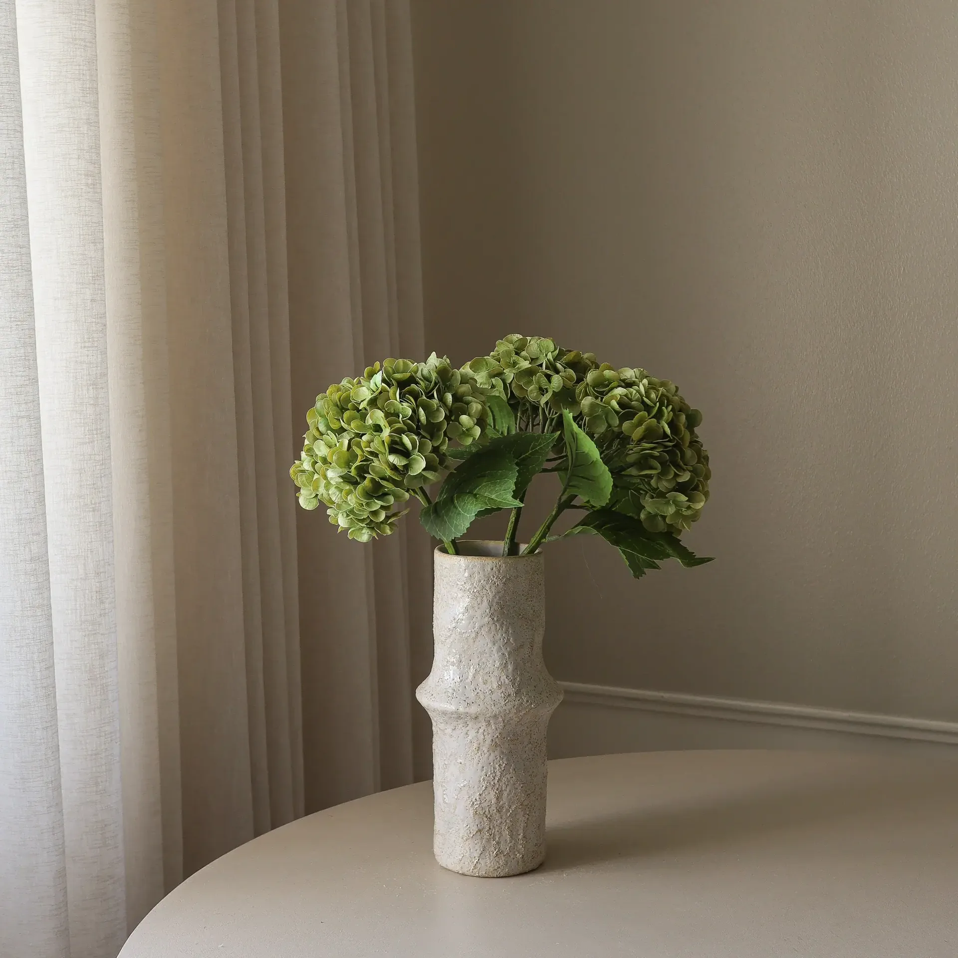 Hortensia flor artificial, Verde-musgo, 51 cm, 1 unidade Botané