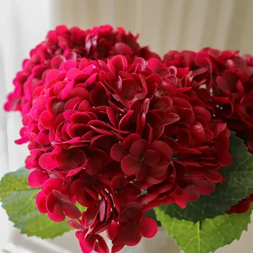 Hortensia flor artificial - Vermelho, 51 cm, 1 un. - Botané