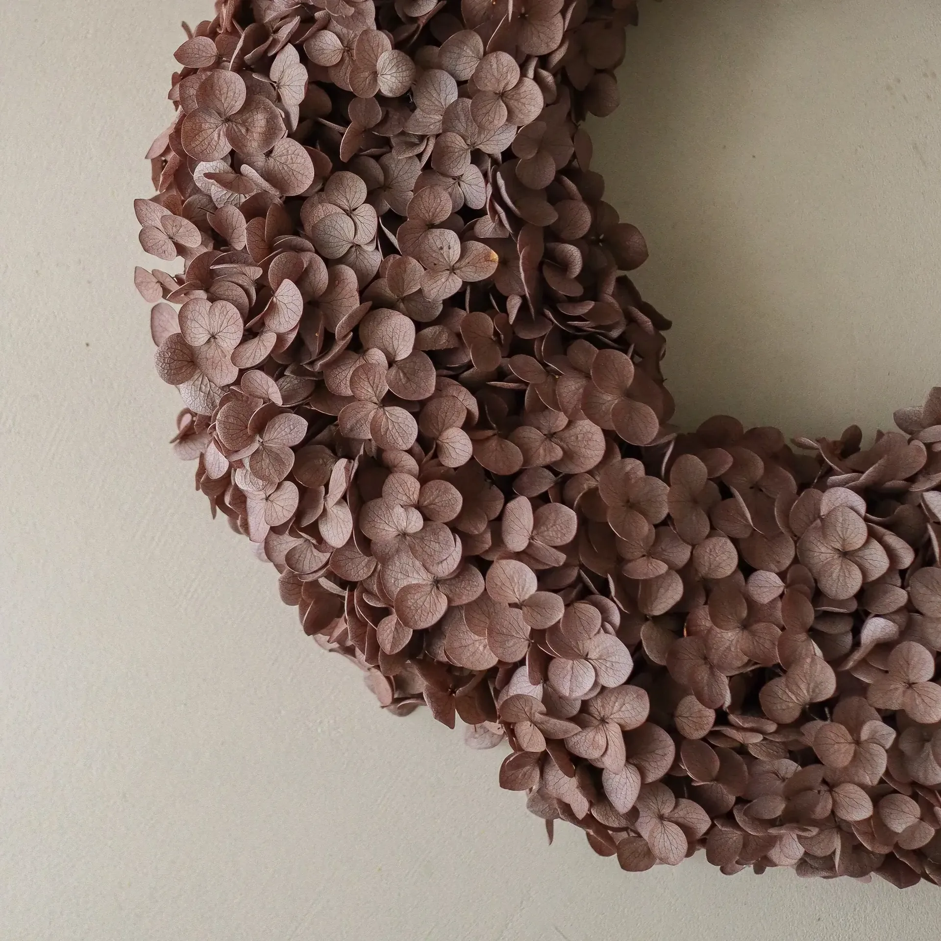 Hortensia Wreath grinalda de flores, Brown, 40 cm Botané