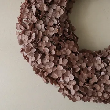Hortensia Wreath grinalda de flores - Brown, 40 cm - Botané
