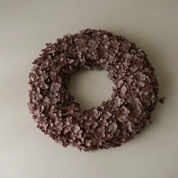 Hortensia Wreath grinalda de flores - Brown, 40 cm - Botané