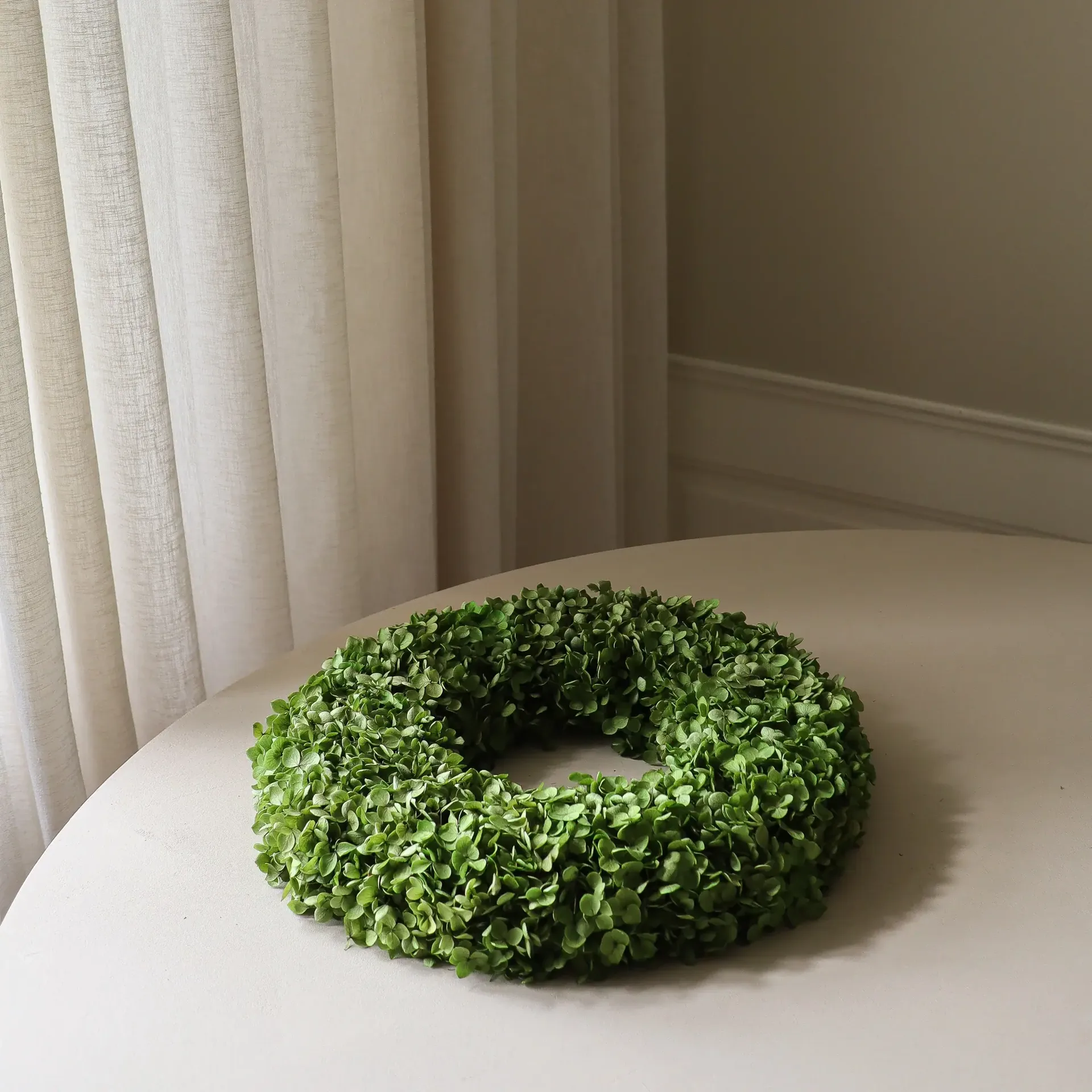 Hortensia Wreath grinalda de flores, Green, Ø40 cm Botané