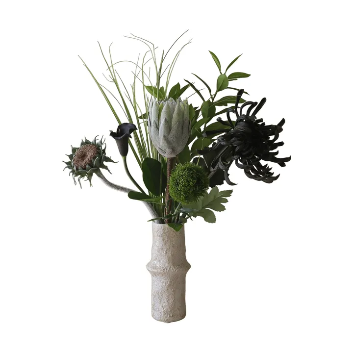 Midnight Wilderness ramo artificial - Protea-real-crisântemo-cala-cravina, 78 cm, 7 unidades - Botané