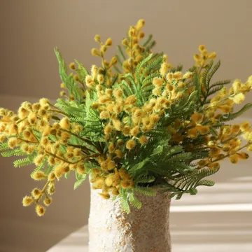 Mimosa buquê artificial - Mini, amarelo 10 un. - Botané
