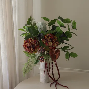 Noir Botanica ramo artificial - Hortênsia-cala-anthurium 112 cm, 15 un. - Botané