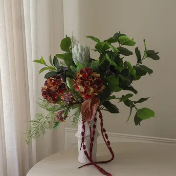 Noir Botanica ramo artificial - Hortênsia-cala-anthurium 112 cm, 15 un. - Botané