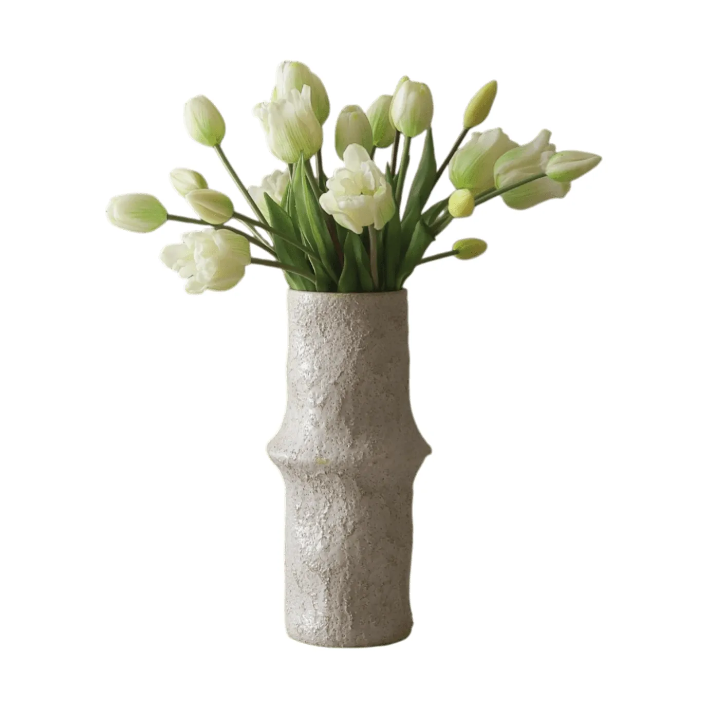 Ramo artificial de tulipas mistas, Branco, 20 unid. Botané