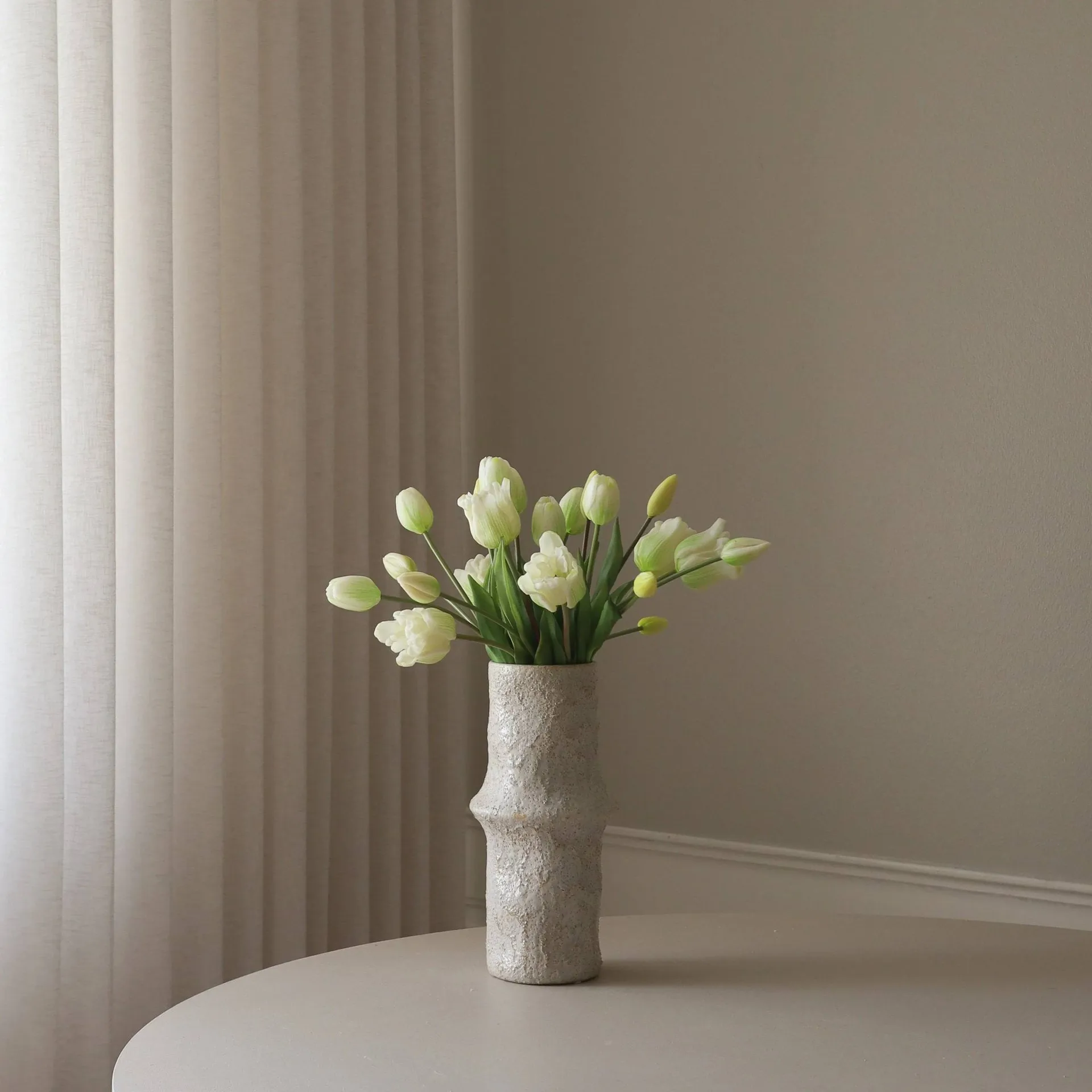 Ramo artificial de tulipas mistas, Branco, 20 unid. Botané
