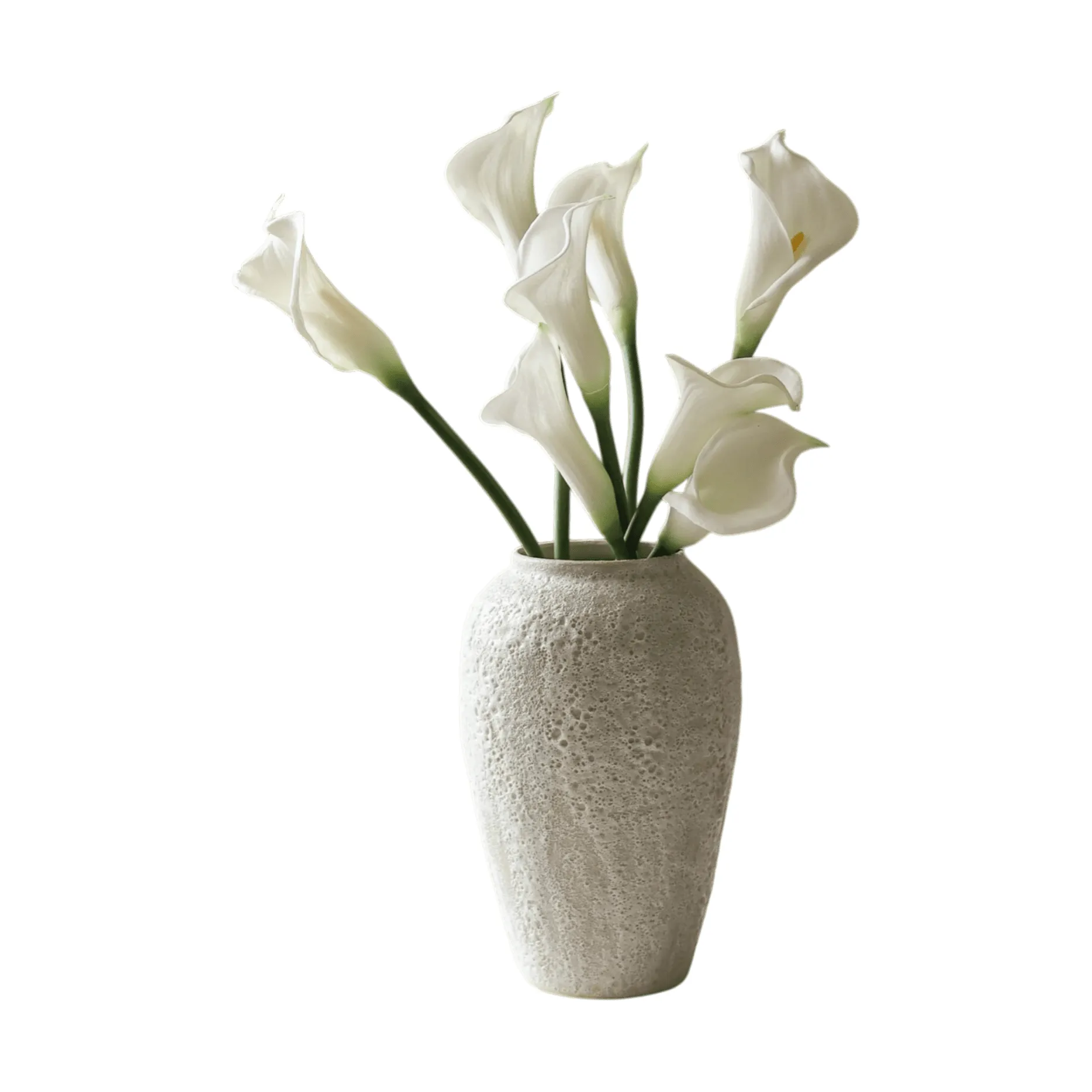 ramo de lírios-do-cala artificiais, Branco, 65 cm, 8 unid. Botané