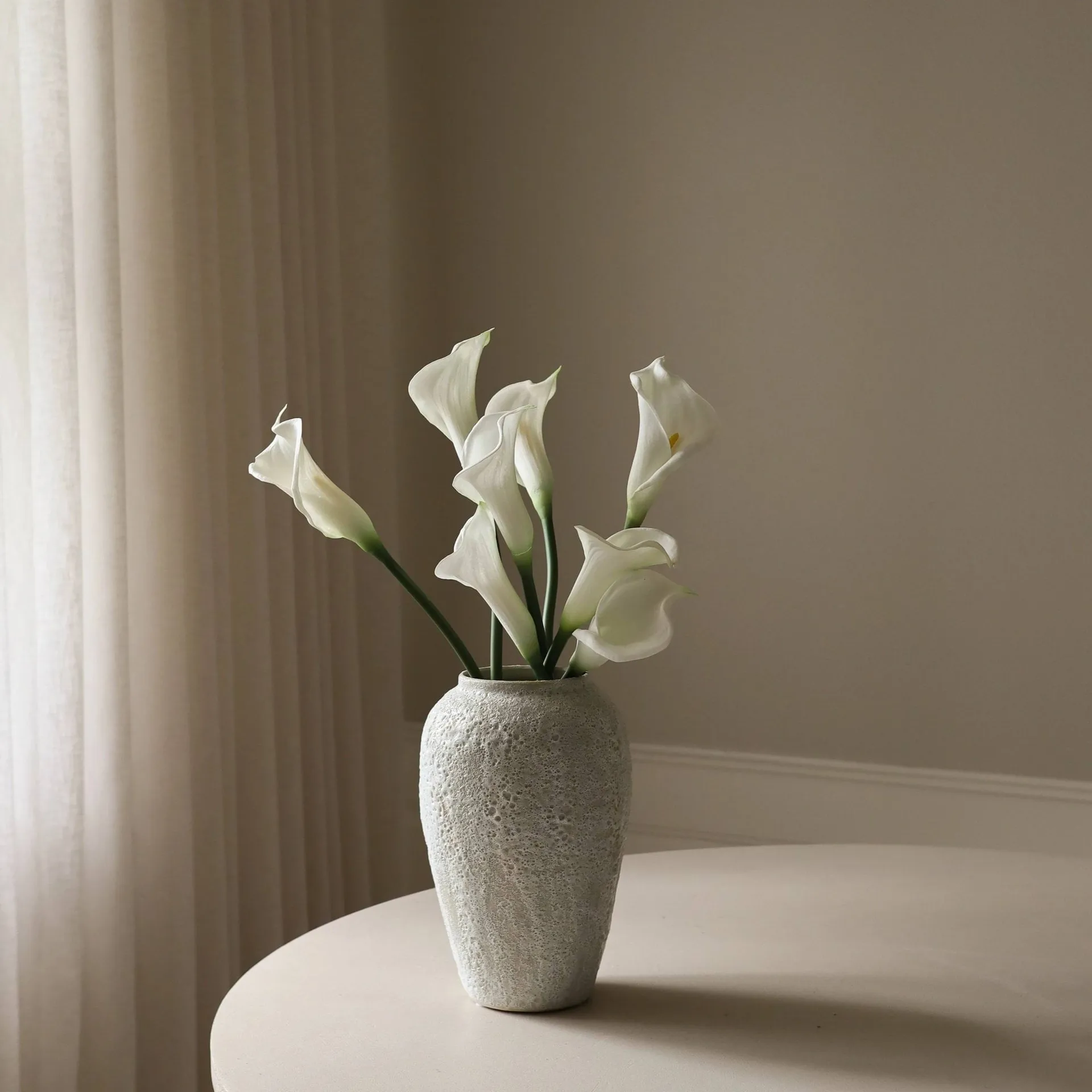 ramo de lírios-do-cala artificiais, Branco, 65 cm, 8 unid. Botané