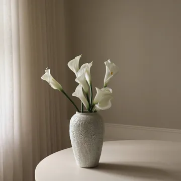 ramo de lírios-do-cala artificiais - Branco, 65 cm, 8 unid. - Botané
