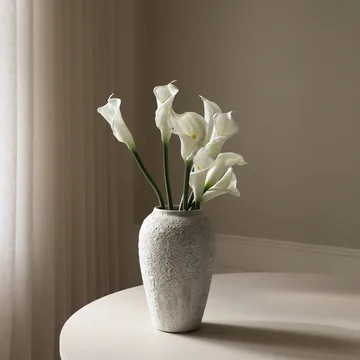 ramo de lírios-do-cala artificiais - Branco, 65 cm, 8 unid. - Botané