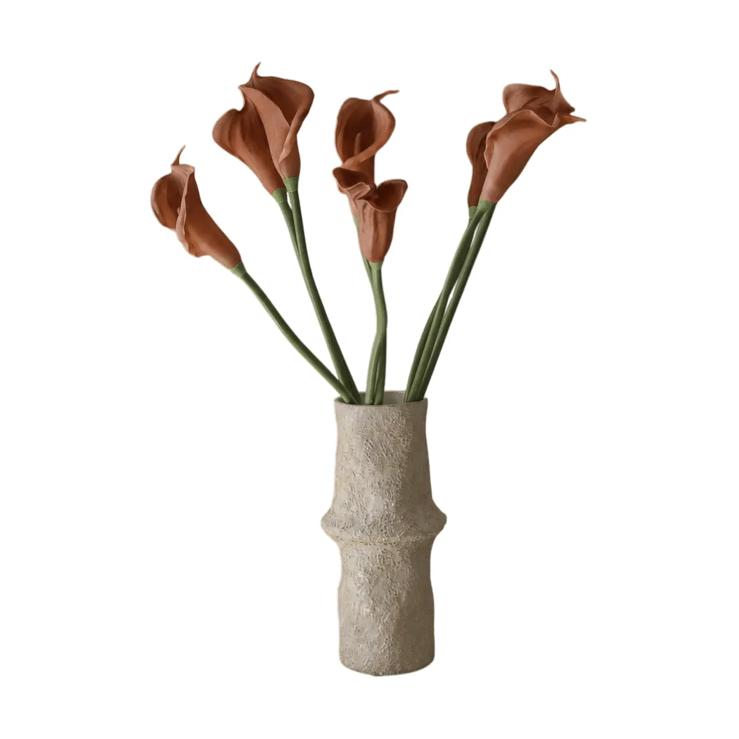 ramo de lírios-do-cala artificiais, Castanho, 62 cm, 8 un. Botané