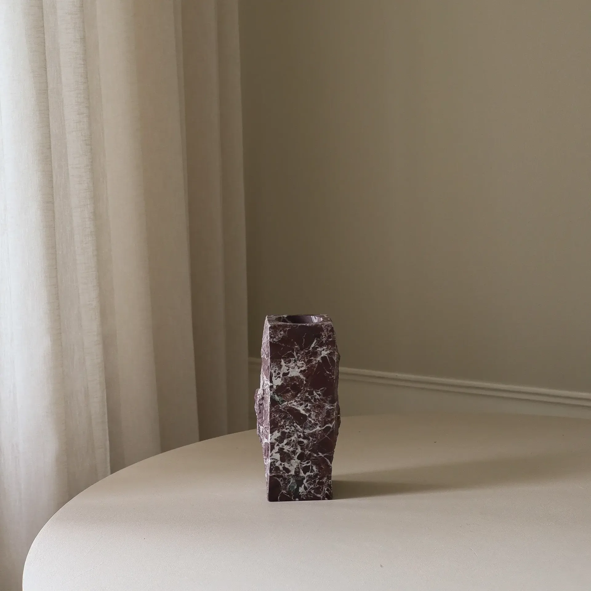 Rosso Levanto Edge vaso de mármore, Pequeno, 25 cm Botané