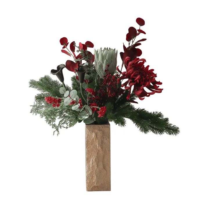Wild winter ramo artificial - Protea, crisântemo-aranha, copo-de-leite, eucalipto, 84 cm - Botané