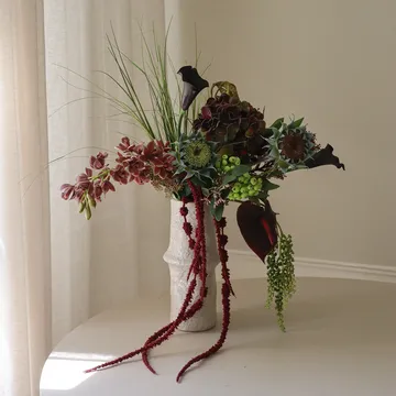 Woodland Nocturne bouquet artificial - Cala-anthurium-hortênsia-girassol-de-outono, 112 cm, 14 unid. - Botané