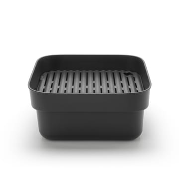 Bacia de louça com escorredor Sinkside 34x37 cm - Cinza escuro - Brabantia