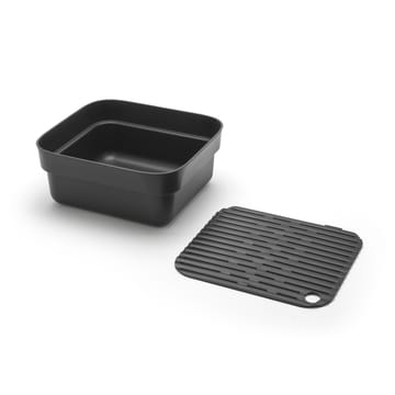Bacia de louça com escorredor Sinkside 34x37 cm - Cinza escuro - Brabantia