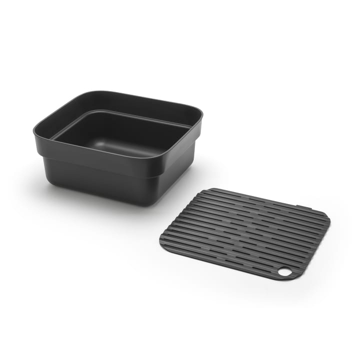 Bacia de louça com escorredor Sinkside 34x37 cm, Cinza escuro Brabantia