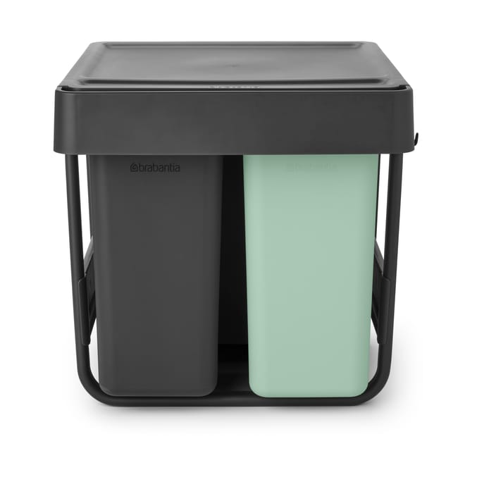Baldes embutíveis Sort&Go 10+10+20 L - Cinza escuro - Brabantia