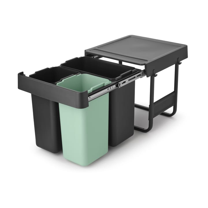 Baldes embutíveis Sort&Go 10+10+20 L, Cinza escuro Brabantia