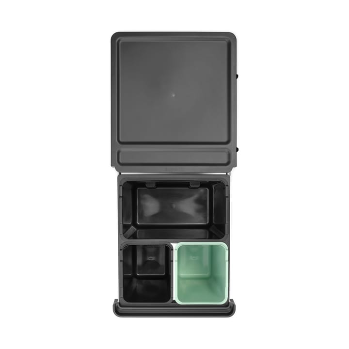 Baldes embutíveis Sort&Go 10+10+20 L, Cinza escuro Brabantia