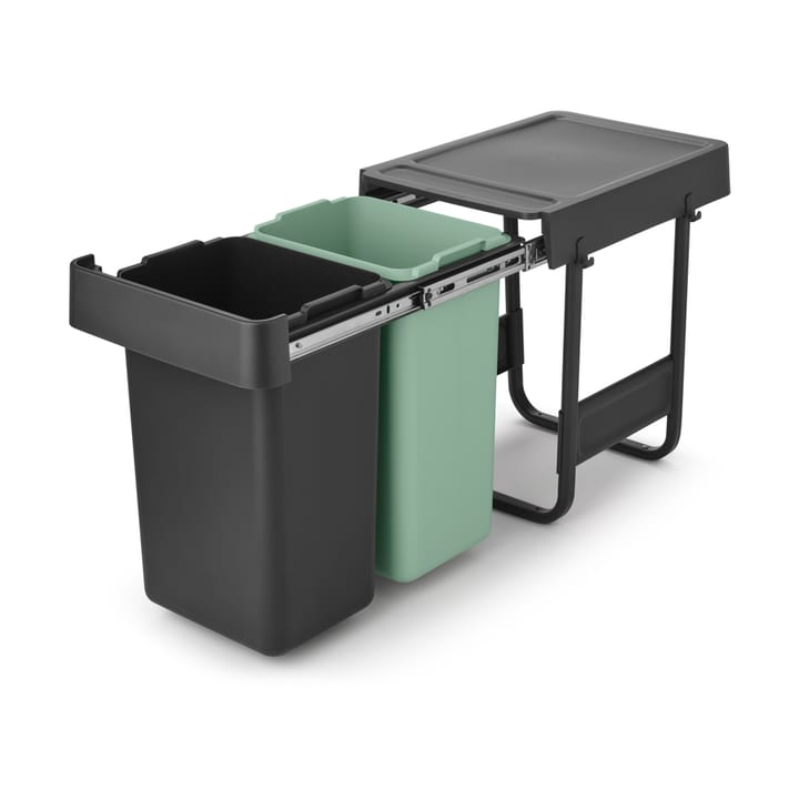 Baldes embutíveis Sort&Go, 2x15 L, Cinza escuro Brabantia