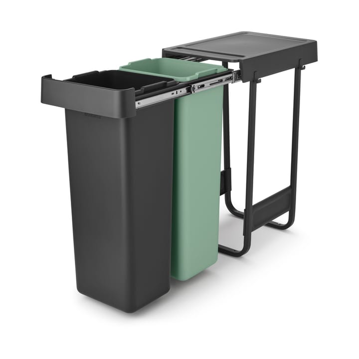 Baldes embutíveis Sort&Go, 2x30 L, Cinza escuro Brabantia