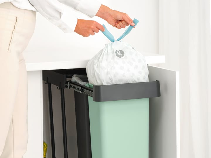 Baldes embutíveis Sort&Go, 2x30 L - Cinza escuro - Brabantia