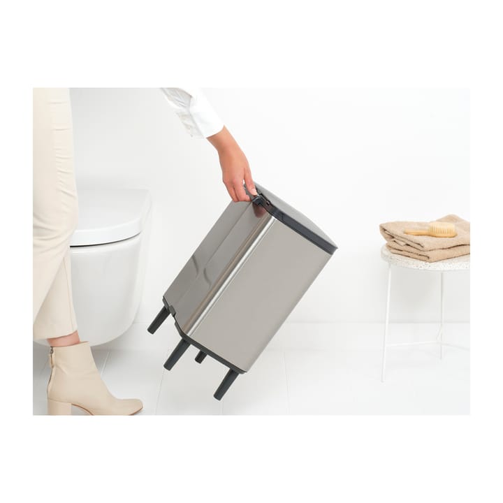 Bo caixote de lixo alto 12 L, Aço escovado matte Brabantia