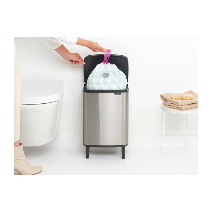 Bo caixote de lixo alto 12 L, Aço escovado matte Brabantia