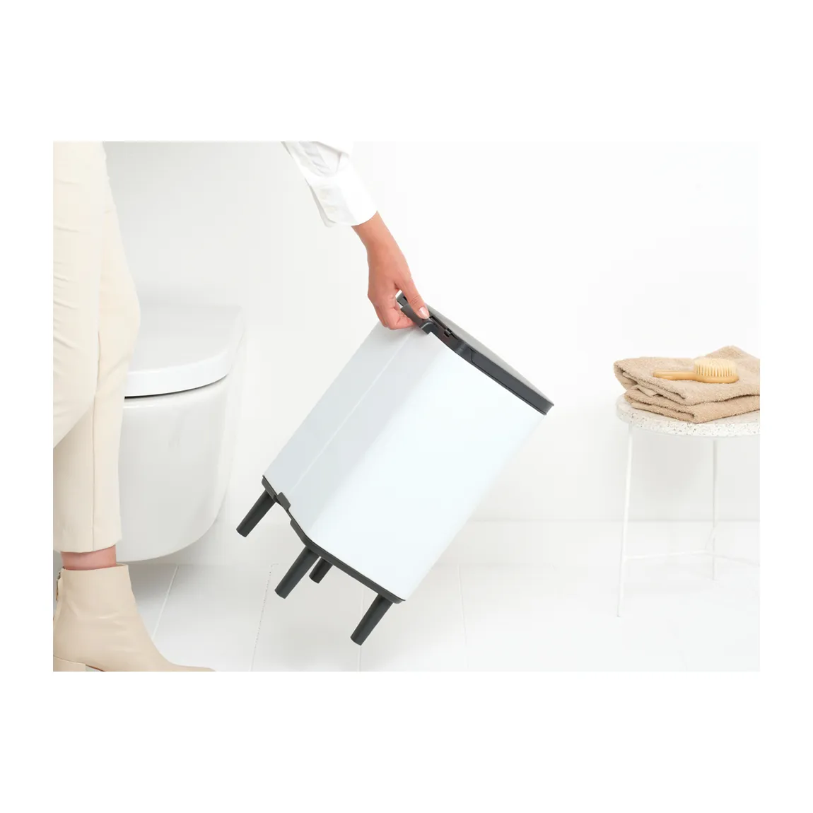 Bo caixote de lixo alto 12 L, Branco Brabantia