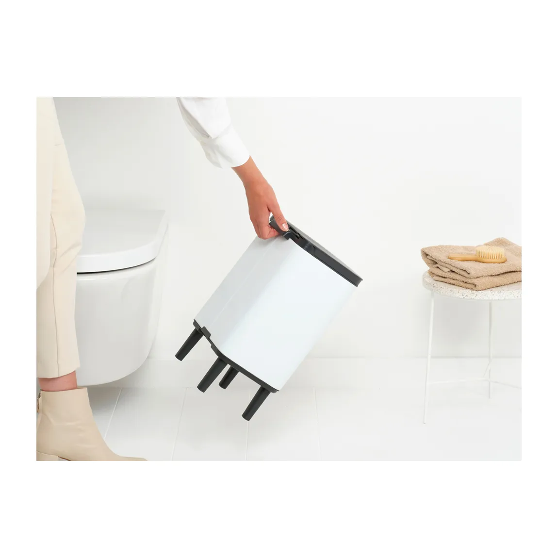 Bo caixote de lixo alto 7 L, Branco Brabantia