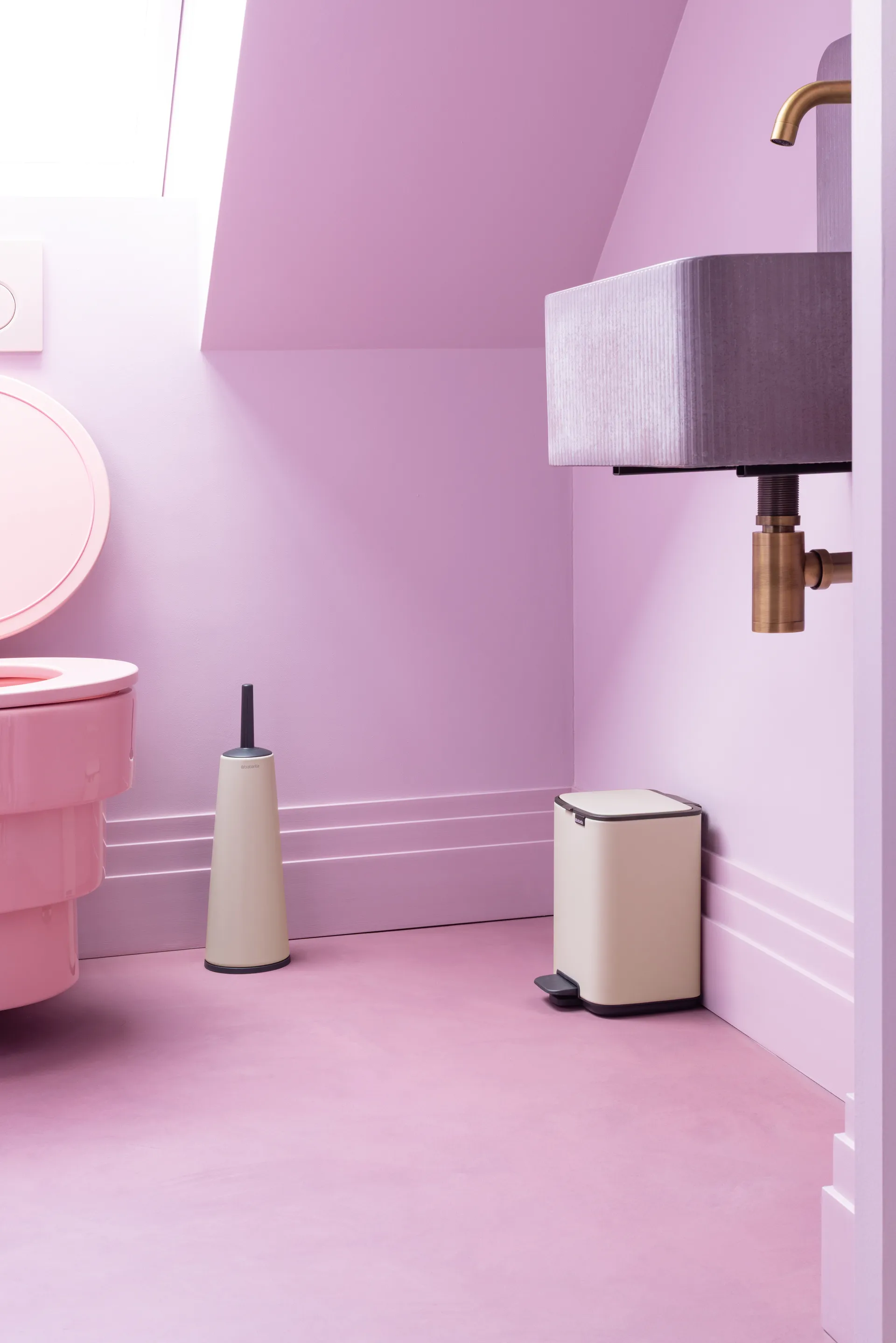 Bo caixote do lixo com pedal 4 L, Soft Bege Brabantia