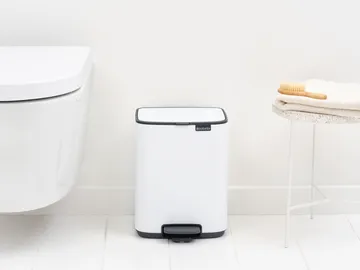 Bo caixote do lixo com pedal 7 L - Branco - Brabantia