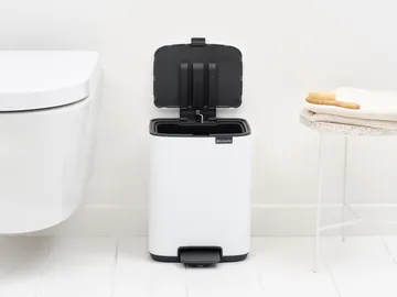 Bo caixote do lixo com pedal 7 L - Branco - Brabantia