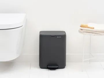 Bo caixote do lixo com pedal 7 L - Cinzento mineral infinito - Brabantia