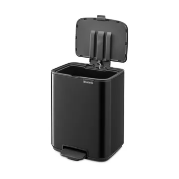 Bo caixote do lixo com pedal 7 L - Preto fosco - Brabantia