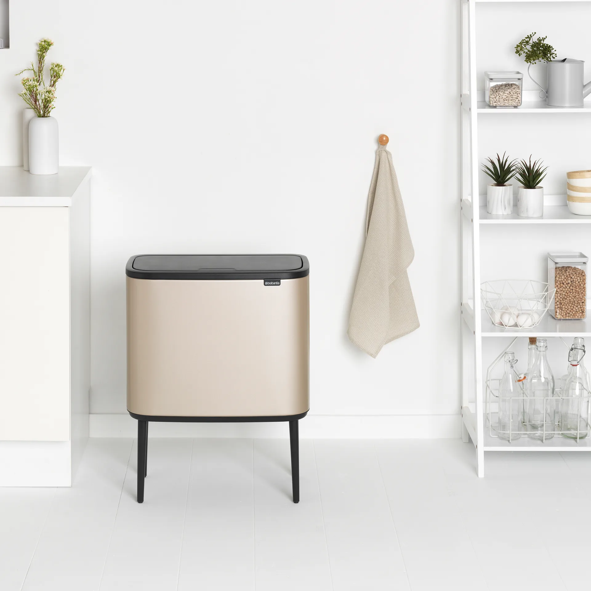 Bo Touch Bin 11+23 litros, Metallic Gold Brabantia