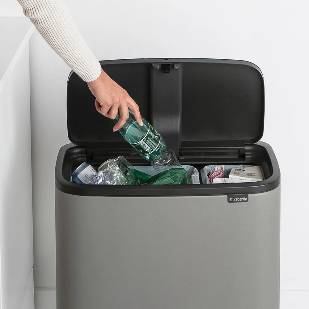 Bo Touch Bin 11+23 litros, Mineral concrete grey Brabantia