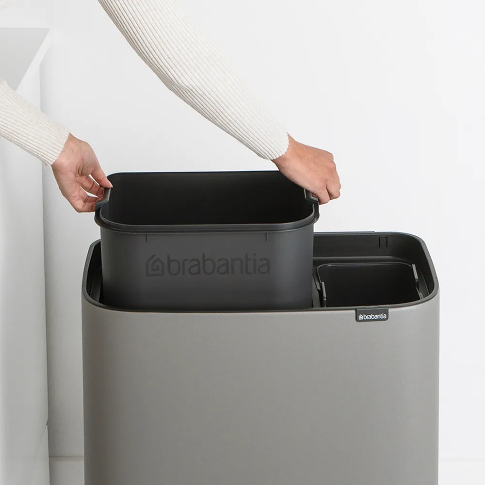 Bo Touch Bin 11+23 litros, Mineral concrete grey Brabantia